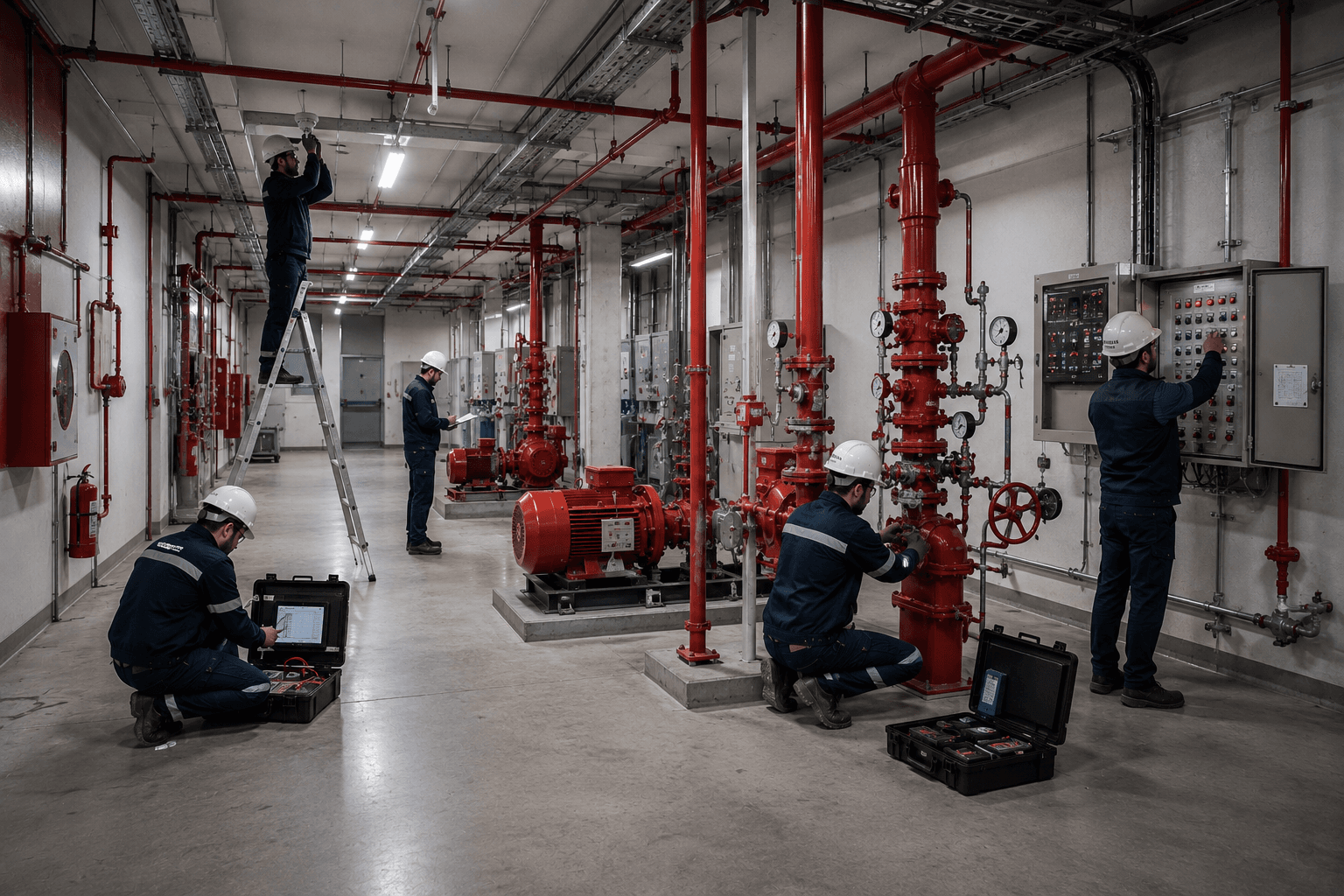 Enerjiplus yangın sistemleri periyodik bakım ve teknik servis — saha ekibi
